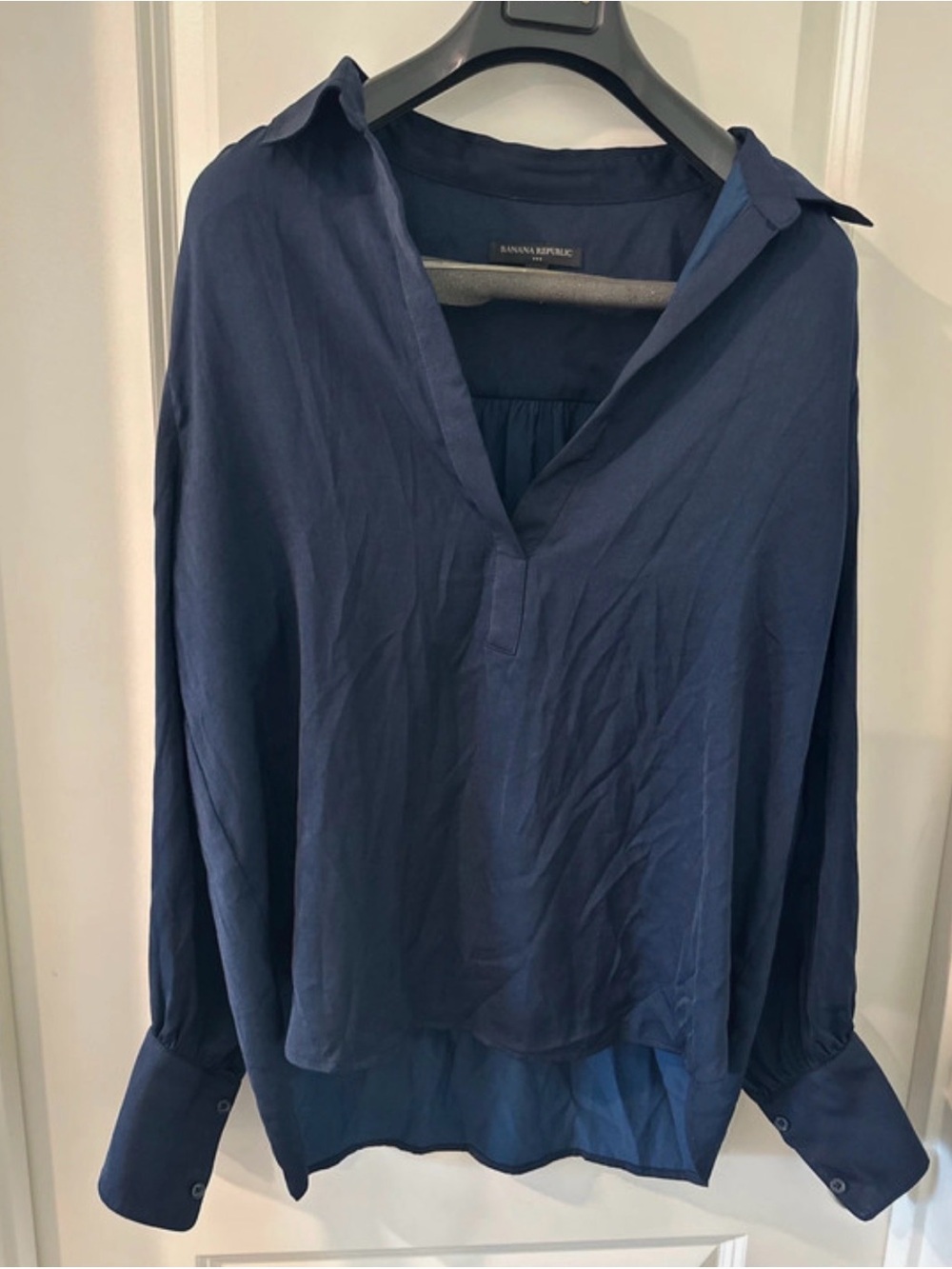 Banana Republic Navy Button-Down Style Long Sleeve Shirt